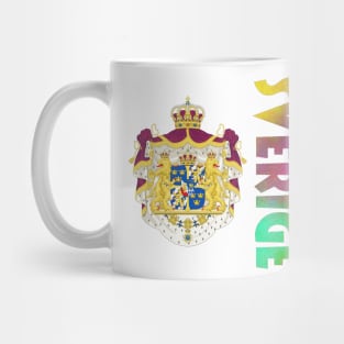 Sweden (Sverige in Swedish) Coat of Arms Design Mug